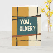 Carte d'anniversaire Question Âge (Fleur jaune)