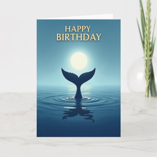 Carte d'anniversaire Queue de baleine (Devant)