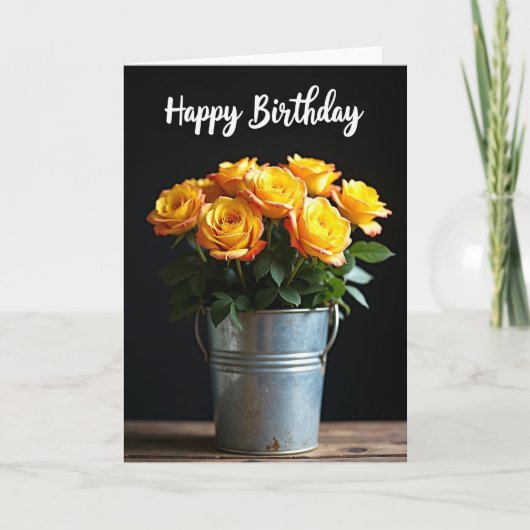 Carte d'anniversaire Radiant Blossoms (Devant)