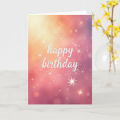 Carte d'anniversaire Radiant Stardust (Fleur jaune)
