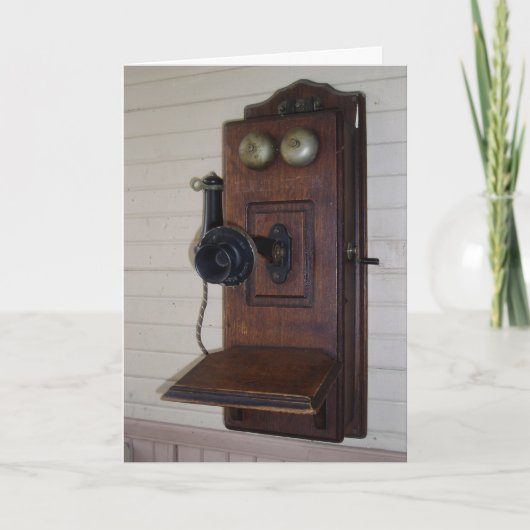 Carte d'anniversaire "Railroad Depot Telephone" (Devant)