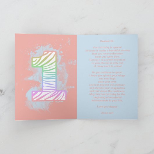 Carte d'anniversaire Rainbow 1 (Intérieur)