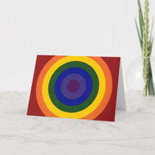 Carte d'anniversaire Rainbow Bullseye