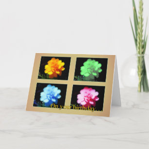 Carte d'anniversaire Rainbow Colt Pop Art