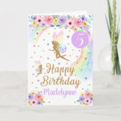 Carte d'anniversaire Rainbow Fairy (Devant)