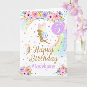 Carte d'anniversaire Rainbow Fairy