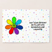 Carte d'anniversaire Rainbow Flower (Intérieur)