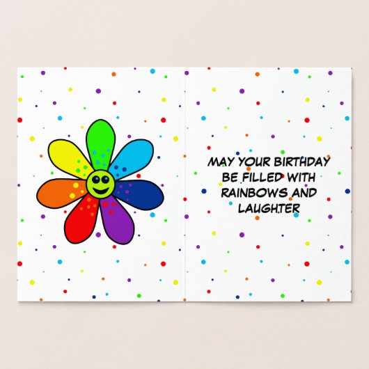 Carte d'anniversaire Rainbow Flower (Intérieur)