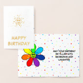 Carte d'anniversaire Rainbow Flower (Affichage)