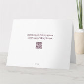 Carte d'anniversaire - Rainbow Hearts Gold Plum (Dos)