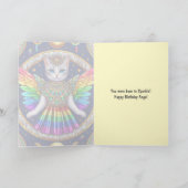 Carte d'anniversaire | Rainbow Pride Angel Cat Spa (Intérieur)