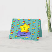 Carte d'anniversaire Rainbow Star (Devant)