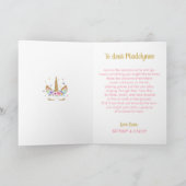 Carte d'anniversaire Rainbow Unicorn (Intérieur)