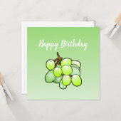 Carte d'anniversaire Raisins (Devant/Arrière en situation)