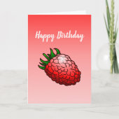 Carte d'anniversaire Raspberry Folt Greeting (Devant)