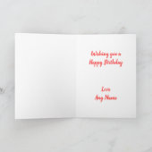 Carte d'anniversaire Raspberry Folt Greeting (Intérieur)