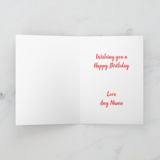 Carte d'anniversaire Raspberry Folt Greeting (Intérieur)