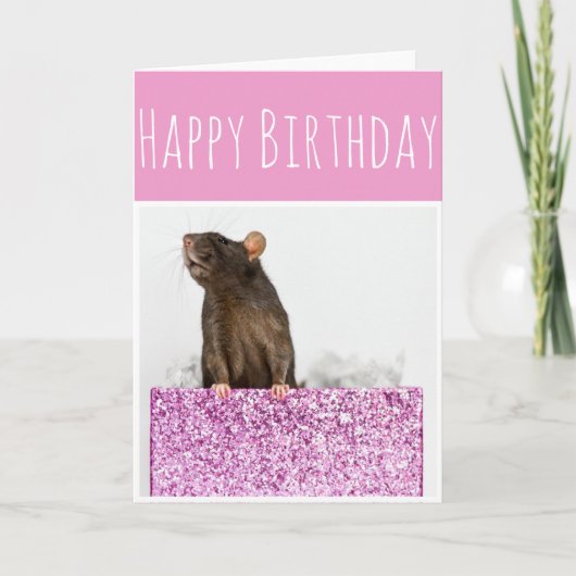 Carte d'anniversaire Rat Gift (Devant)