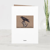 Carte d'anniversaire Raven Burlap Personnalisation (Dos)