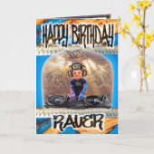 Carte d'anniversaire Raver (Fleur jaune)