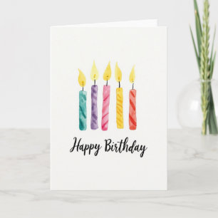 Carte d'anniversaire rayée brillante