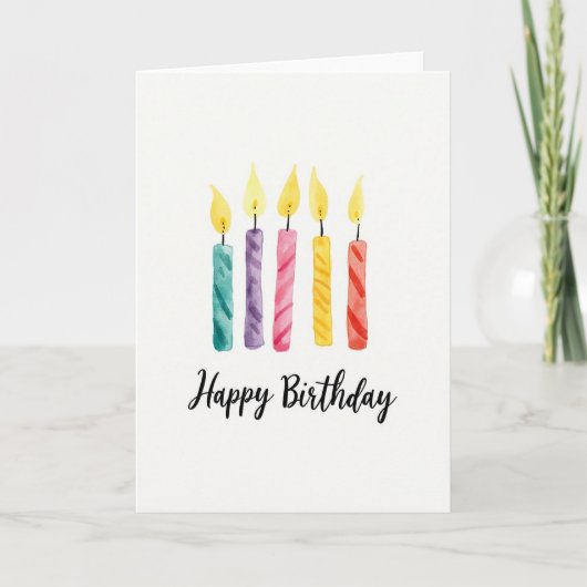 Carte d'anniversaire rayée brillante (Devant)
