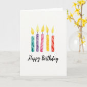 Carte d'anniversaire rayée brillante (Fleur jaune)