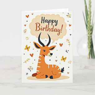 Carte d'anniversaire rayée joyeuse