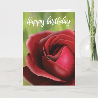 Carte d'anniversaire réaliste Red Rose