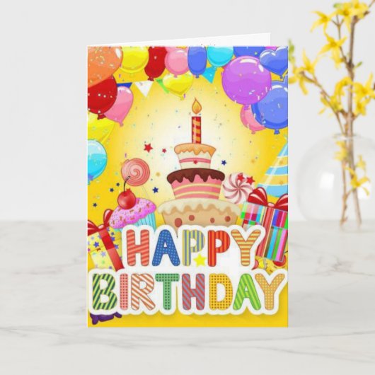 Carte d'anniversaire récemment ajoutée (Fleur jaune)