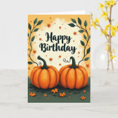 Carte d'anniversaire Récolte Chaude (Fleur jaune)