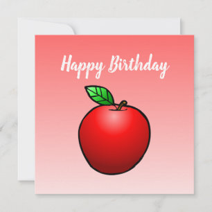 Carte d'anniversaire Red Apple