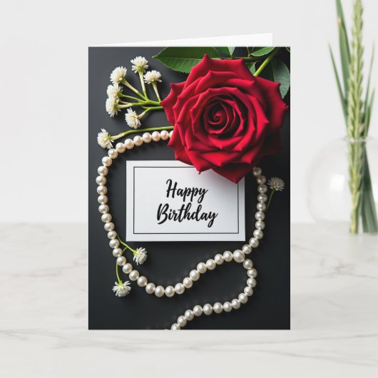 Carte d'anniversaire Red Bloom (Devant)