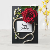 Carte d'anniversaire Red Bloom (Fleur jaune)