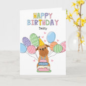 Carte d'anniversaire Red Brussels Griffon Dog (Fleur jaune)