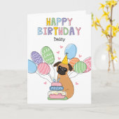 Carte d'anniversaire Red Brussels Griffon Dog (Fleur jaune)