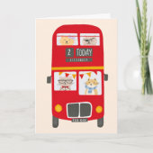 Carte d'anniversaire Red Bus (Devant)