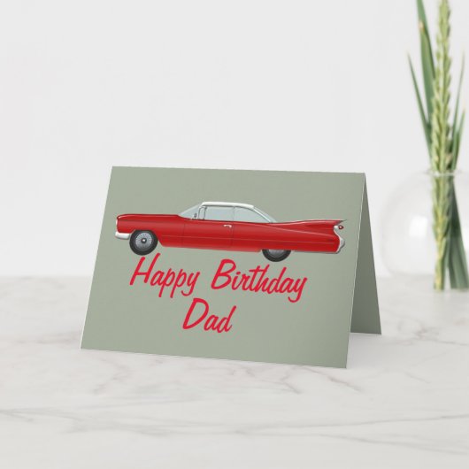 Carte d'anniversaire Red Cadillac (Devant)