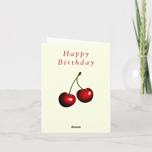 Carte d'anniversaire Red Cherry (Dos)