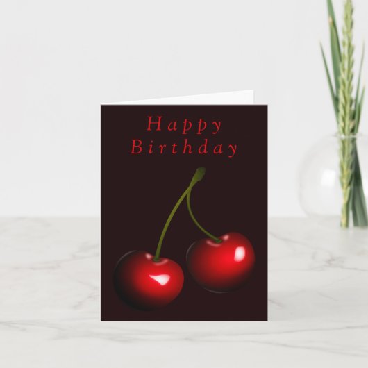 Carte d'anniversaire Red Cherry (Devant)
