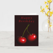 Carte d'anniversaire Red Cherry (Fleur jaune)