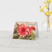 Carte d'anniversaire Red Dahlias (Fleur jaune)