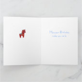 Carte d'anniversaire Red Dala Horse (Intérieur)
