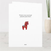 Carte d'anniversaire Red Dala Horse (Dos)