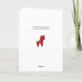 Carte d'anniversaire Red Dala Horse (Dos)