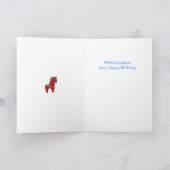 Carte d'anniversaire Red Dala Horse (Intérieur)