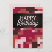 Carte d'anniversaire Red Digital Joyeux (Devant / Derrière)