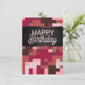 Carte d'anniversaire Red Digital Joyeux (Debout devant)