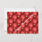 Carte d'anniversaire Red Gold (Dos)