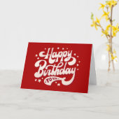 Carte d'anniversaire Red Happy (Fleur jaune)